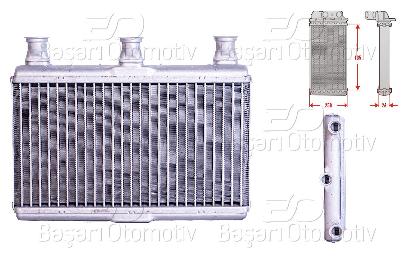 Kalorifer Radyatörü 140x260 mm Bmw 5 Serisi 520d