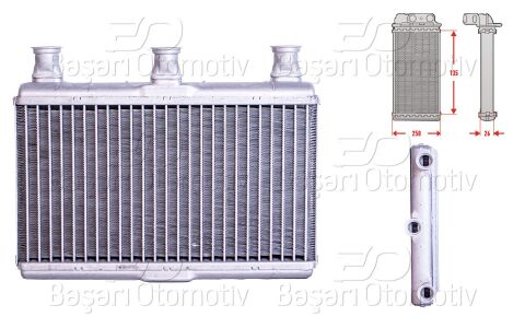 Kalorifer Radyatörü 140x260 mm Bmw 5 Serisi 520d