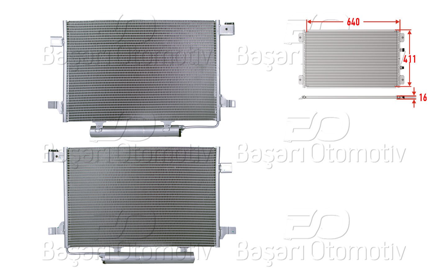 Klıma Radyatoru 640X411x16 Mercedes-Benz A Serısı 1695000354
