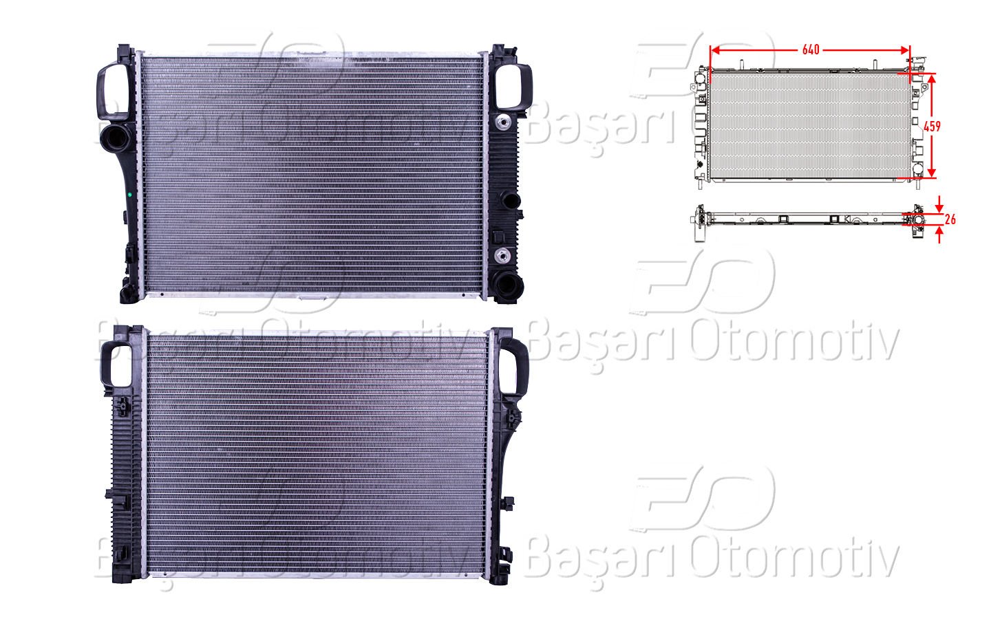 Su Radyatoru Brazıng Mt-At 640X459x26 Mercedes-Be 2215000203