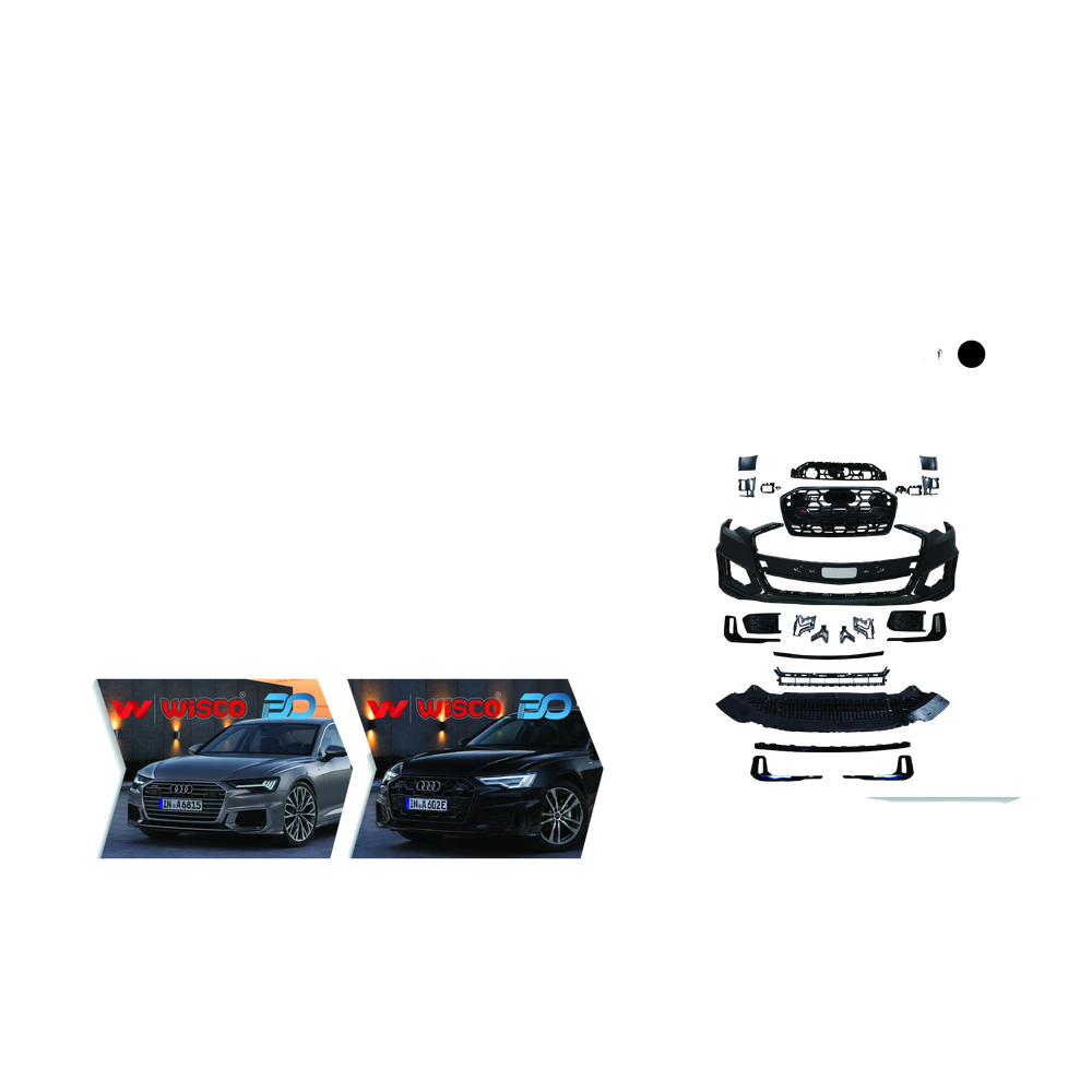 Tampon Seti Ön Black Edition Audi A6 C8 S-Line 2019-2024 4K0807065 - 4K0807217 - 4K0807221