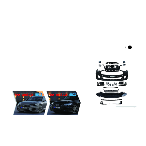 Tampon Seti Ön Black Edition Audi A6 C8 S-Line 2019-2024 4K0807065 - 4K0807217 - 4K0807221