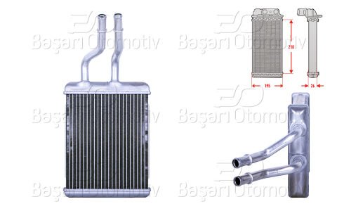 Kalorıfer Radyatoru Brazıng 210X184 Mm Alfa Romeo 147 1.6 16V [46799655]
