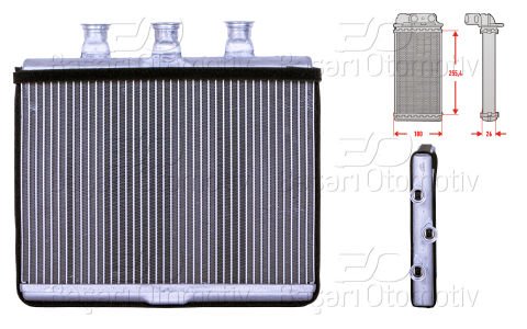 Kalorıfer Radyatoru Brazıng 180X261 Mm Bmw E65-66 7  6906270