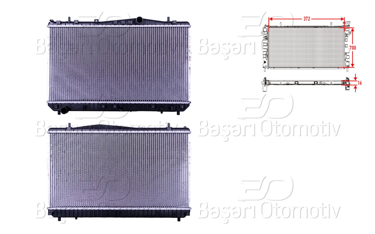 Su Radyatoru Brazıng Mt 372X700x16 Chevrolet Lacett 96553378