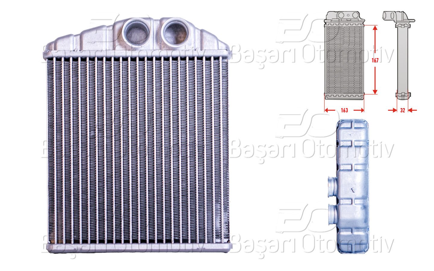Kalorıfer Radyatoru Brazıng 172X169 Mm Opel Combo 1. 1618222