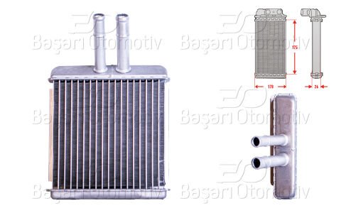 Kalorıfer Radyatoru Brazıng 175X176 Mm Daewoo Lanos 96190674