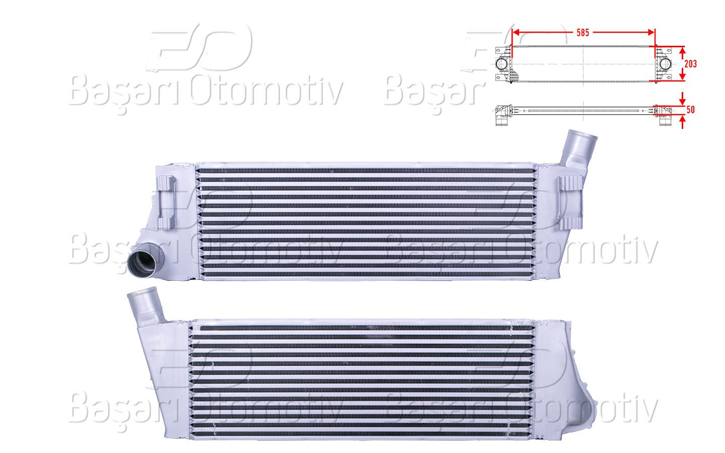 Turbo Radyatoru (Intercooler) 585X203x50 Renault Megane Grand Scenıc 1.5 [8200115540]