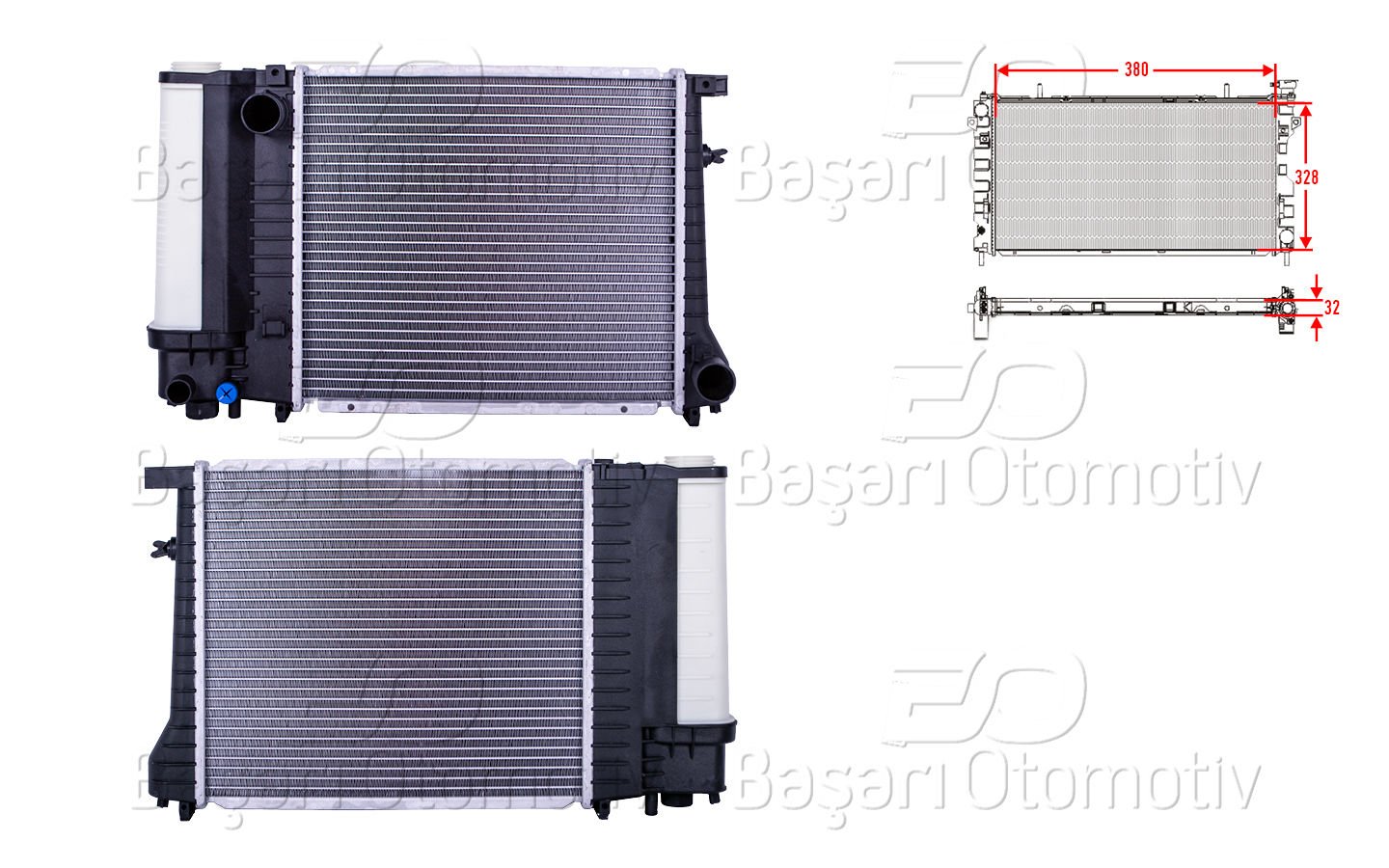 Su Radyatoru Brazıng Mt 380X328x32 Bmw 3 Serısı E30  1719300