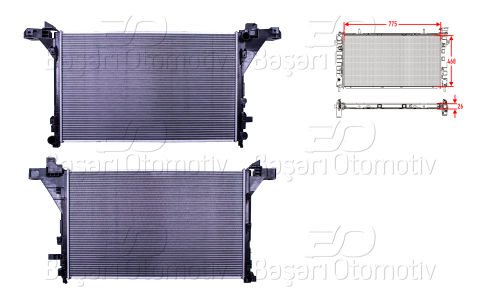Su Radyatoru Brazıng Mt-At 775X468x26 Mm Renault Maste 21400