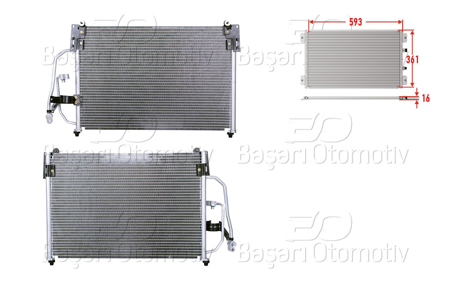Klıma Radyatoru 593X361x16 Daewoo Lanos 97> 96274635