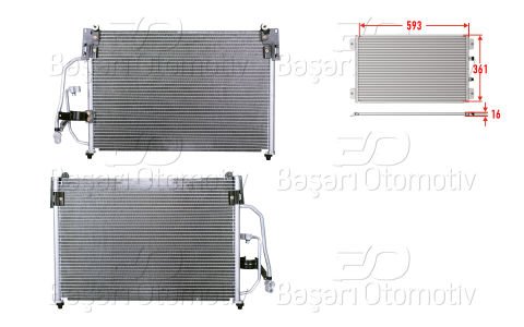 Klıma Radyatoru 593X361x16 Daewoo Lanos 97> 96274635