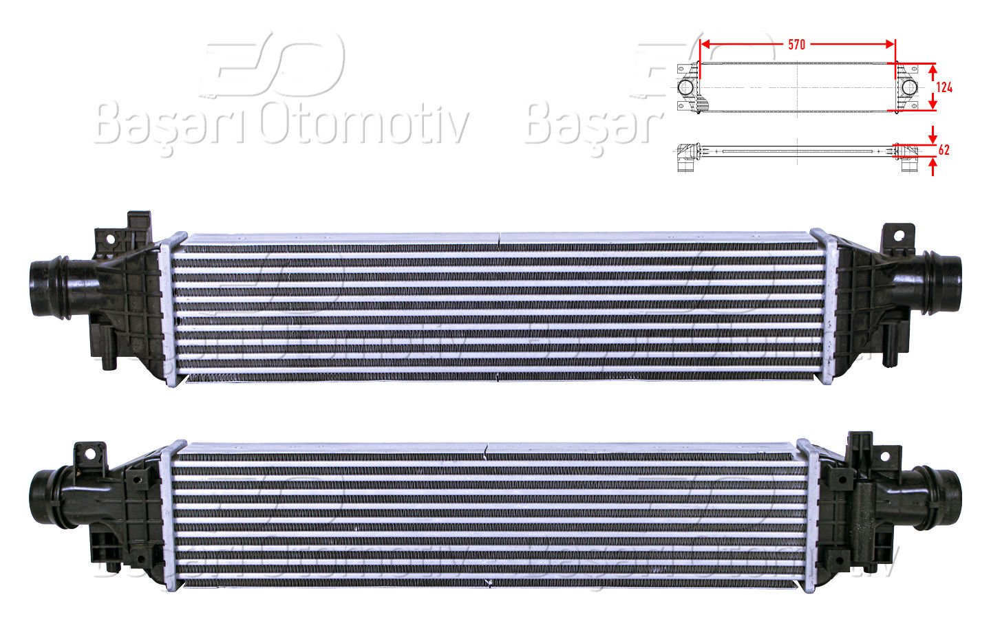 Turbo Radyatoru (Intercooler) 570X124x62 Opel Mokka  1302263