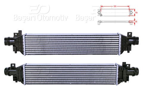 Turbo Radyatoru (Intercooler) 570X124x62 Opel Mokka  1302263