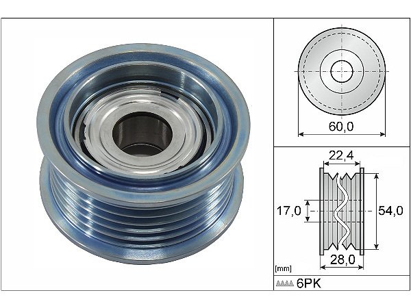 Amarok Q7 Alternatör Kasnagı 16- [Ina] [059903341R]