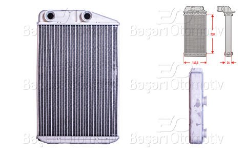 Kalorıfer Radyatoru Brazıng 230X165 Mm Cıtroen Jump 77364073