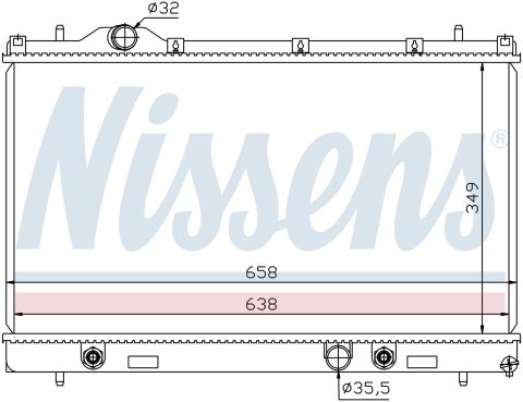 Su Radyatoru Brazıng At 350X638x16 Mm Chrysler Neo 5019214AA