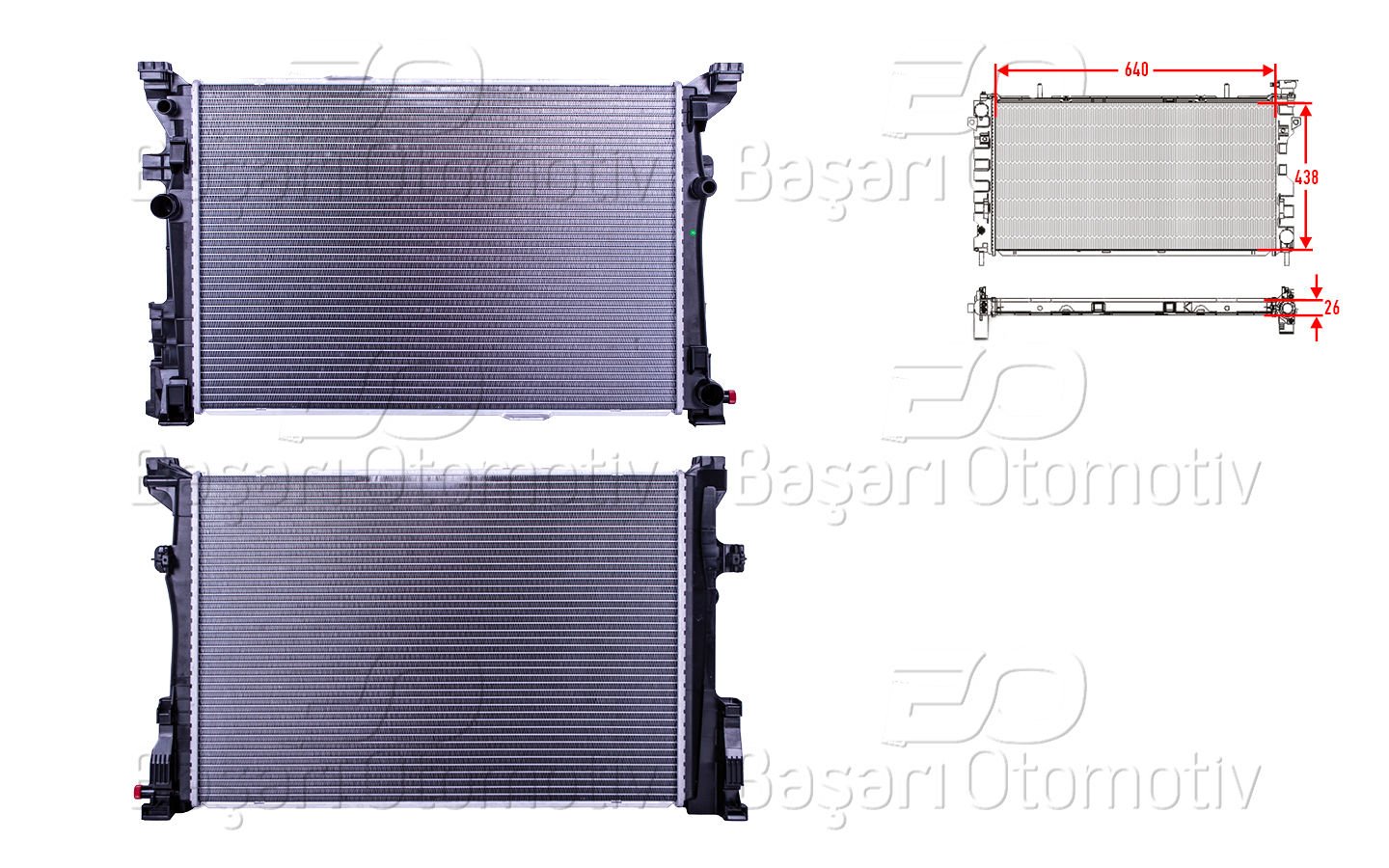 Su Radyatoru Brazıng Mt 640X438x26 Mercedes-Benz  2465001303