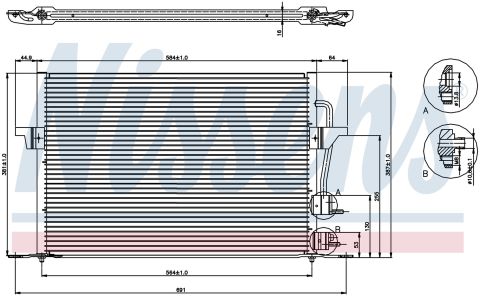 Klıma Radyatoru 590X381x16 Ford Mondeo 1.8Td. 2. 97BW19710BA
