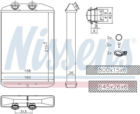 Wisco Kalorifer Radyatörü Mercedes-Benz Citan 7701209819