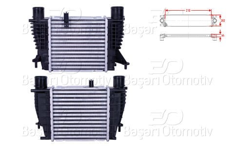Turbo Radyatoru (Intercooler) 210X202x64 Nıssan Juke Renault Clıo Grandtour [8200471884]