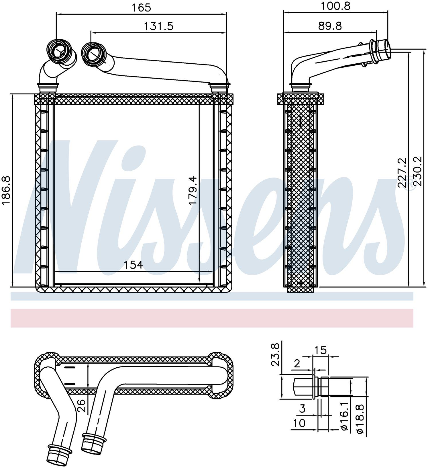 Kalorıfer Radyatoru Brazıng 153X185 Mm Skoda Superb 2 1.4 Tsı [3C0819031]
