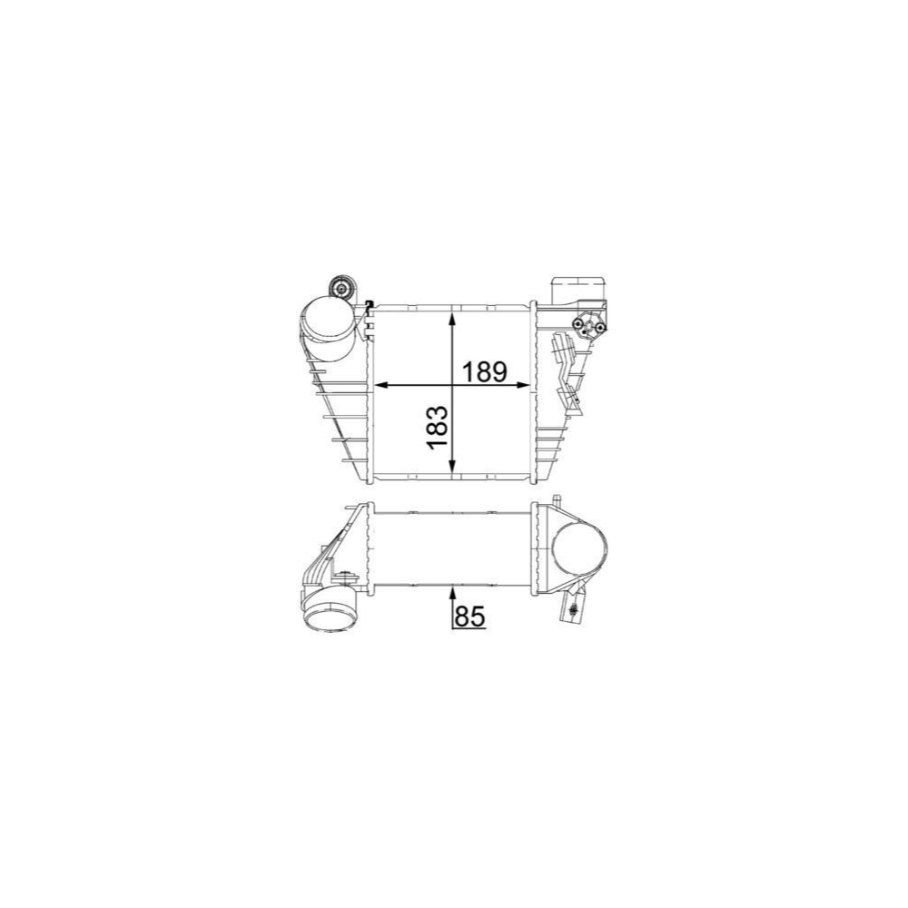 Behr Turbo Radyatörü VW Golf 4 - Bora - A3 - Toledo 1.8T - 1.9 TDI 1997-2004 1J0145803G