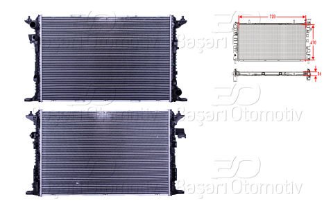 Su Radyatoru Brazıng At 720X470x36 Mm Audı A8 3.0 4H0121251C