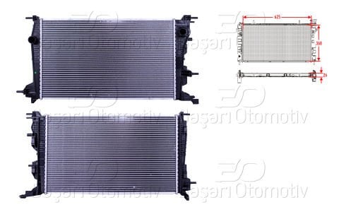 Su Radyatoru Brazıng Mt 625X368x26 Mm Renault Megane 1 21410
