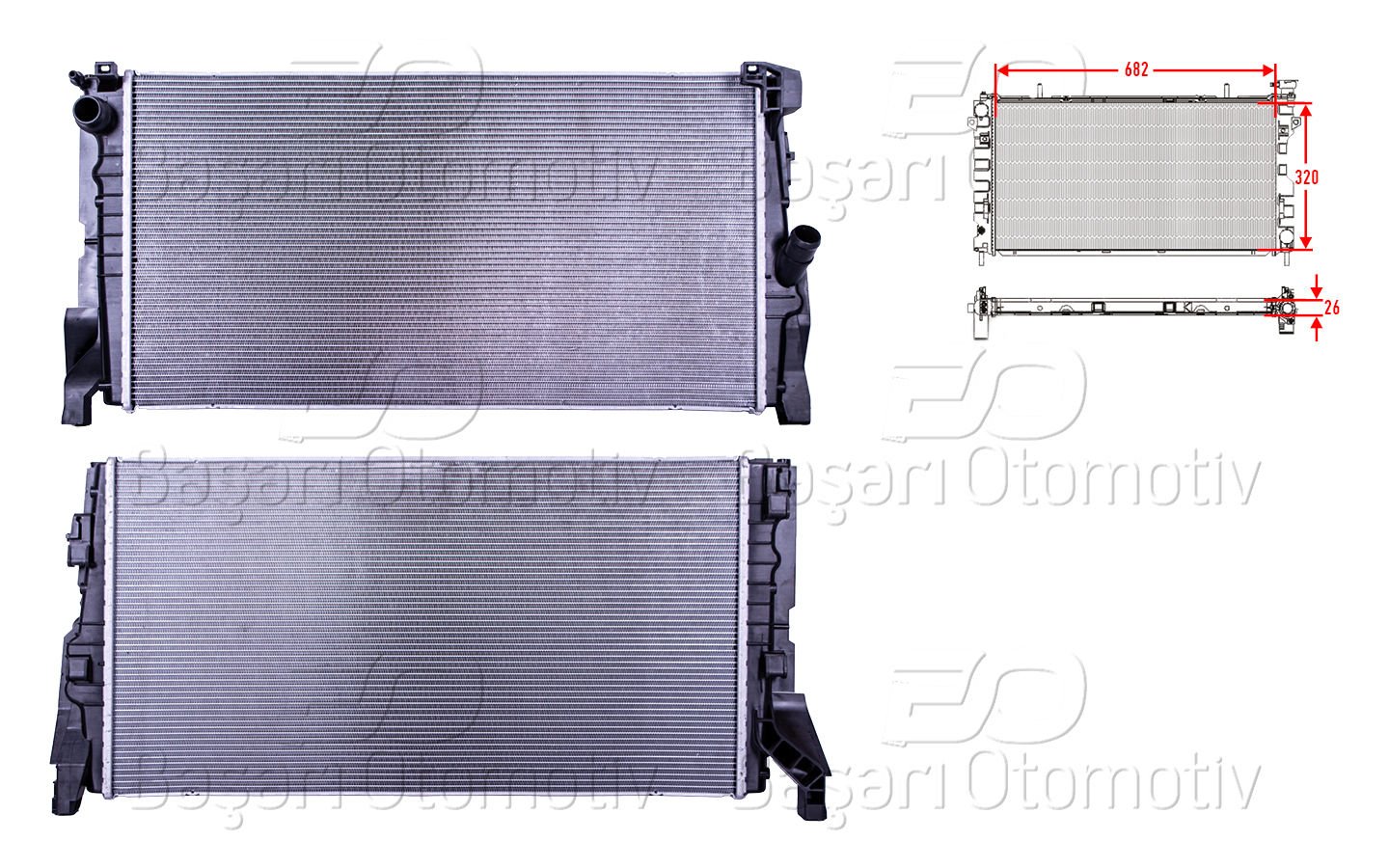 Su Radyatoru Brazıng Mt 682X320x26 Bmw 2 Serısı F45  7617637