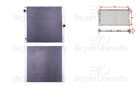 Su Radyatoru Brazıng Mt 598X588x32 Bmw X5. X6 E70. E 7585036