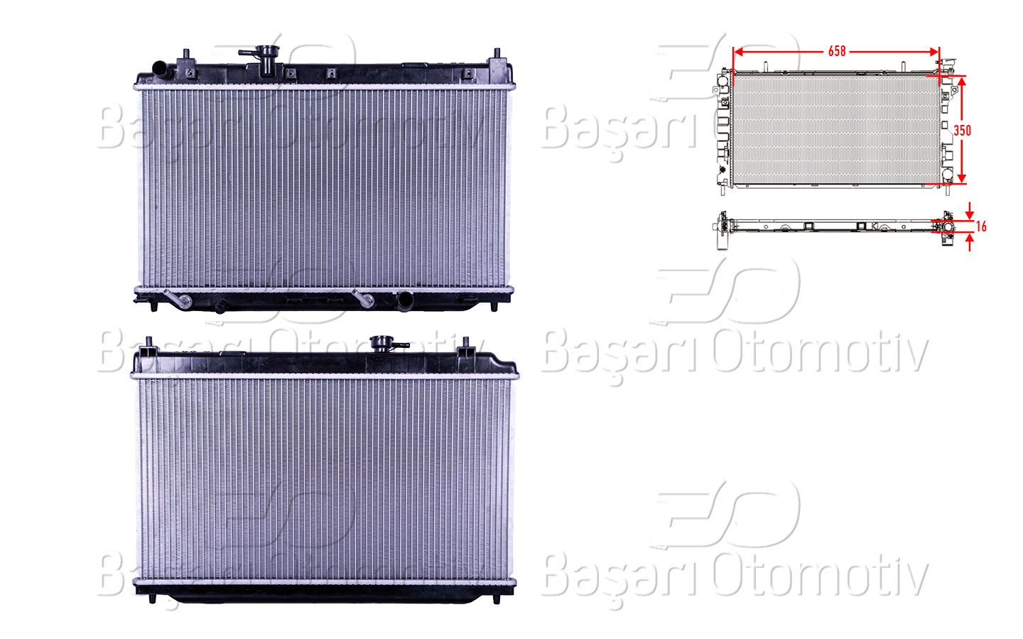 Su Radyatoru Brazıng At 658X350x16 Mm Honda Cıty New 0 19010