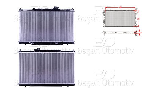 Su Radyatoru Brazıng At 400X725x16 Mm Honda Crv 2.0 02 19010