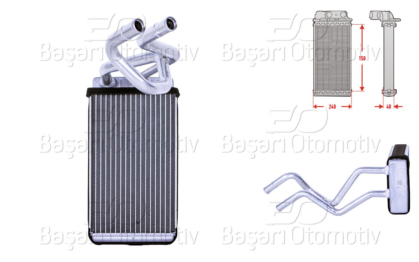Kalorıfer Radyatoru Brazıng 245X147 Mm Nıssan Murano 1 27140