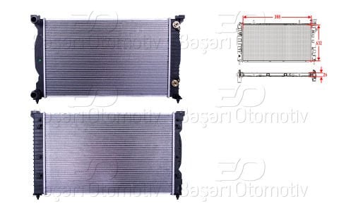 Su Radyatoru Brazıng Mt 632X388x26 Mm Audı A4 1.6 8E0121251A