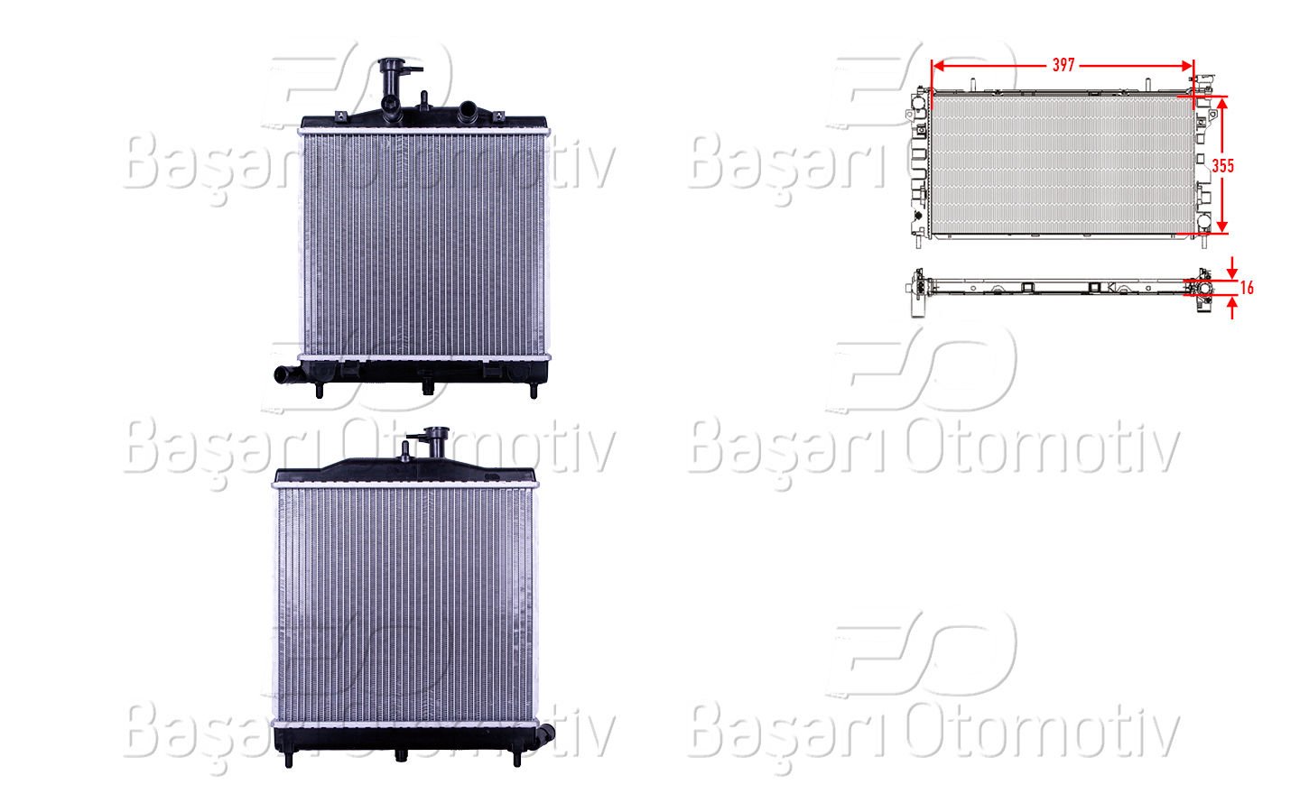 Su Radyatoru Brazıng Mt 397X355x16 Kıa Pıcanto (Ba) 1. 25310