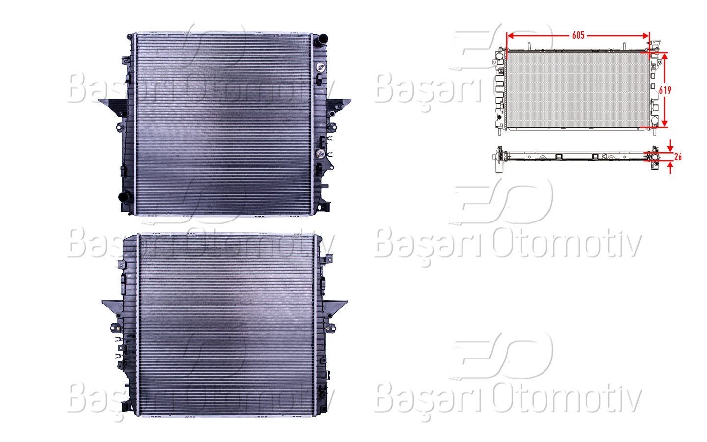 Su Radyatoru Brazıng At 605X619x26 Range Rover Spo PCC500041