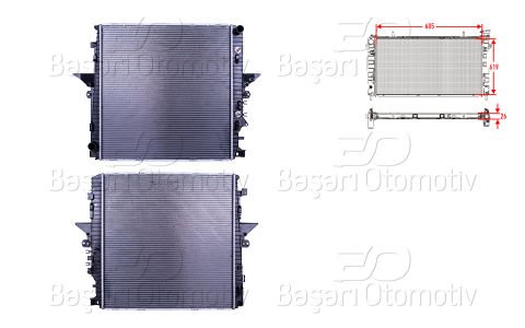 Su Radyatoru Brazıng At 605X619x26 Range Rover Spo PCC500041