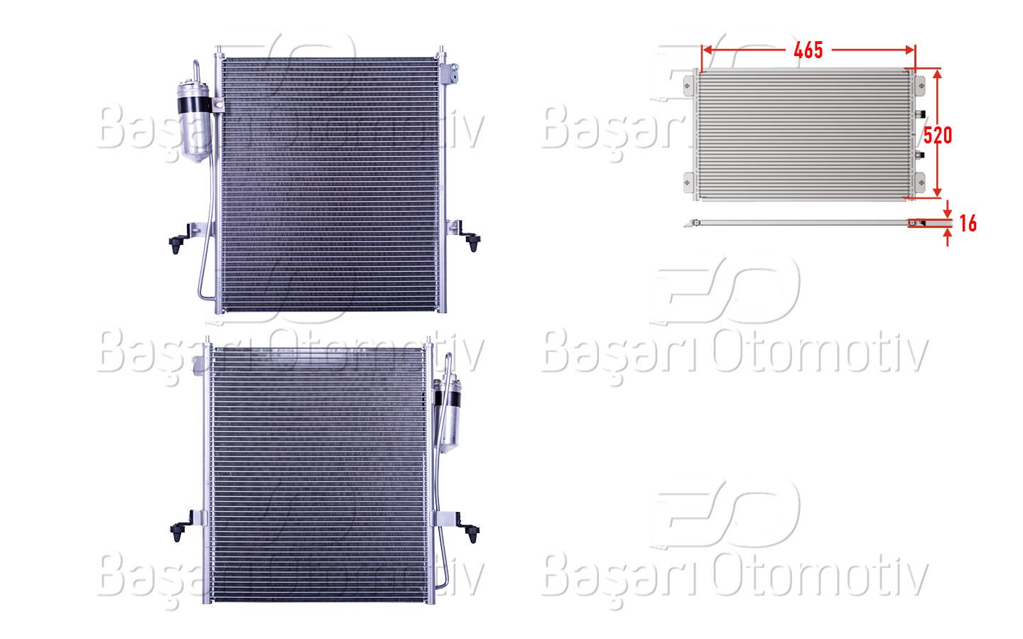 Klıma Radyatoru 465X520x16 Mıtsubıshı L200 2.5 06> 7812A171