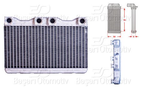Kalorıfer Radyatoru Brazıng 135X268 Mm Bmw E38 7 725 8373175