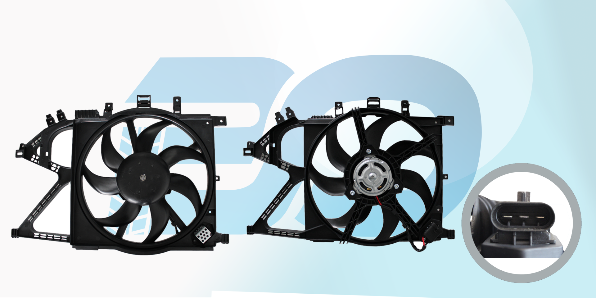 Fan Motoru Davlumbazlı 390Mm-3 Fıs-7 Kanat) Opel Cor 1341337