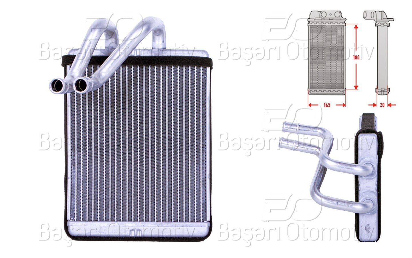 Kalorıfer Radyatoru Brazıng 195X170 Mm Kıa Sorento 2.4 2.5 Crdı [97227]