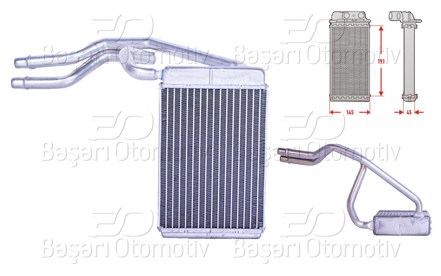 Kalorıfer Radyatoru Brazıng 145X191 Mm Ford Fıe 2S6H18B539AB