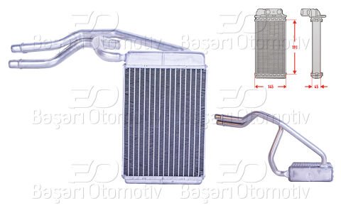 Kalorıfer Radyatoru Brazıng 145X191 Mm Ford Fıe 2S6H18B539AB