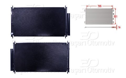 Klıma Radyatoru 705X351x16 Honda Cıvıc Hb 1.4 Benzın.  80110