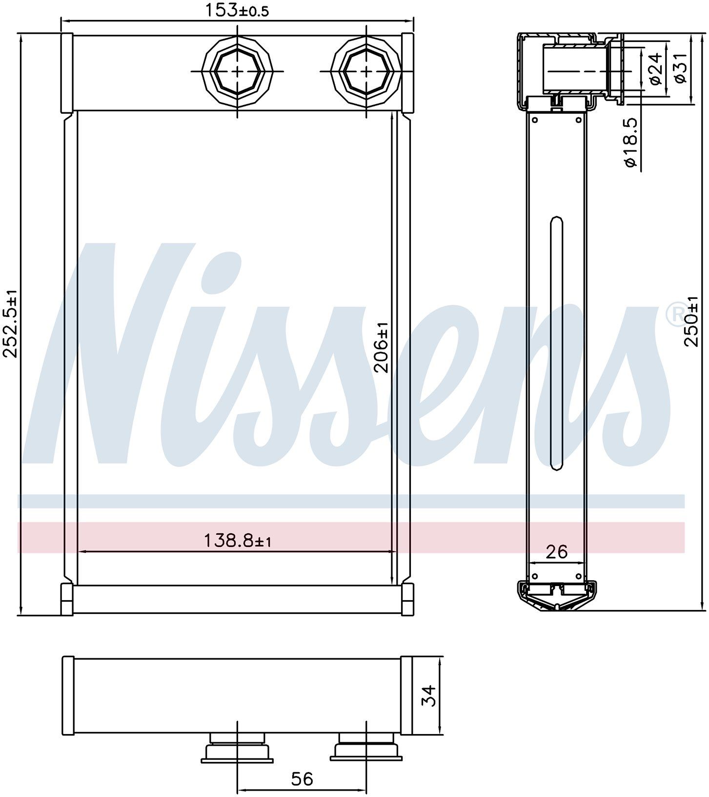 Kalorıfer Radyatoru Brazıng 206X139 Mm Opel Insıgnı 13263329