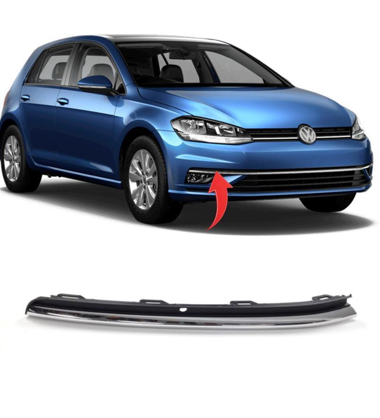 Golf 7.5 Sis Kapağı Süs Nikelajı Sağ 5G0854662F - Uygun Fiyat