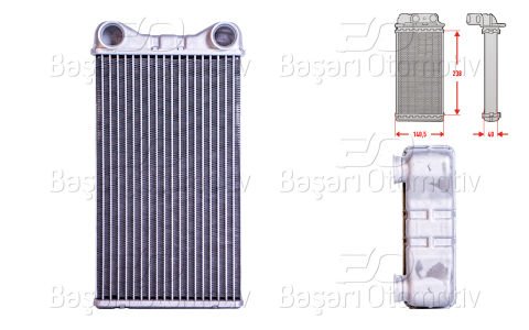 Kalorıfer Radyatoru Brazıng 133X140 Mm Audı A4 1.6 8E1820031
