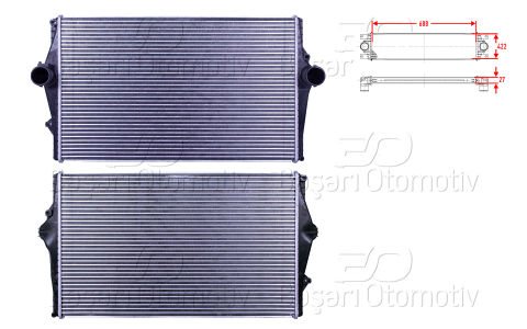 Turbo Radyatoru (Intercooler) 688X422x27 Volvo S60  31274554