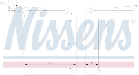 Kalorıfer Radyatoru Brazıng 166X164 Mm Hyundaı H100 Box 2.5 D [97211]